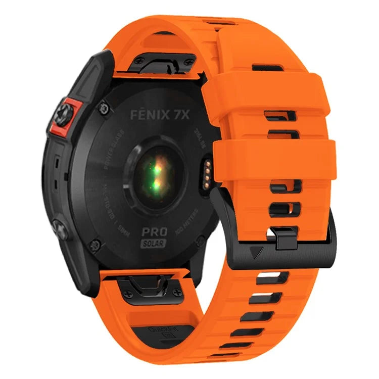 For Garmin Fenix 7 Pro / Fenix 7 Silicone Watch Bands Dual-Color Replacement Strap