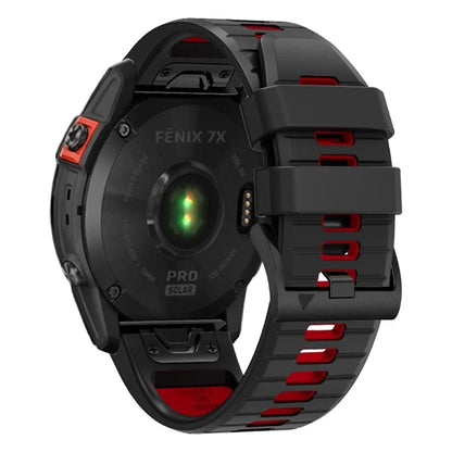 For Garmin Fenix 7 Pro / Fenix 7 Silicone Watch Bands Dual-Color Replacement Strap