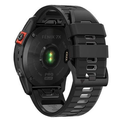 For Garmin Fenix 7 Pro / Fenix 7 Silicone Watch Bands Dual-Color Replacement Strap