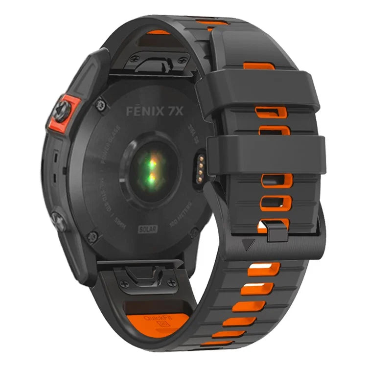 For Garmin Fenix 7 Pro / Fenix 7 Silicone Watch Bands Dual-Color Replacement Strap