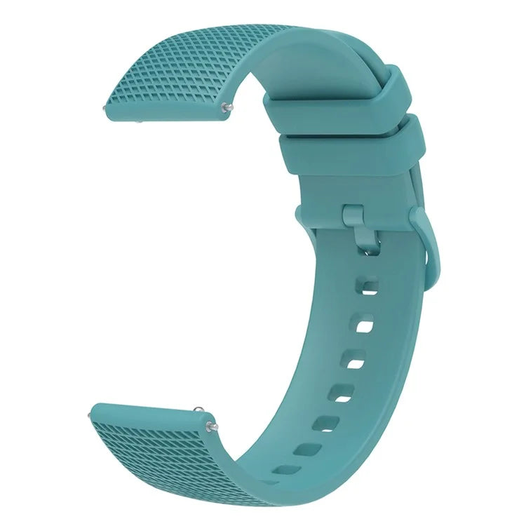 For Samsung Gear S3 / Huami Amazfit Pace Silicone Watch Band Plaid Pattern 22mm Straps