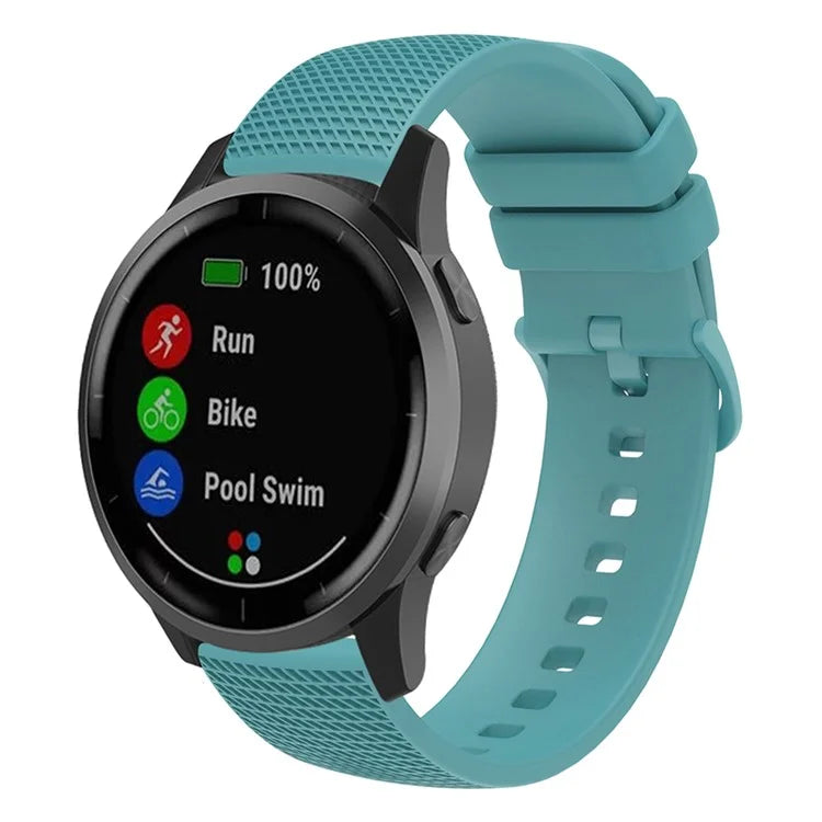 For Samsung Gear S3 / Huami Amazfit Pace Silicone Watch Band Plaid Pattern 22mm Straps