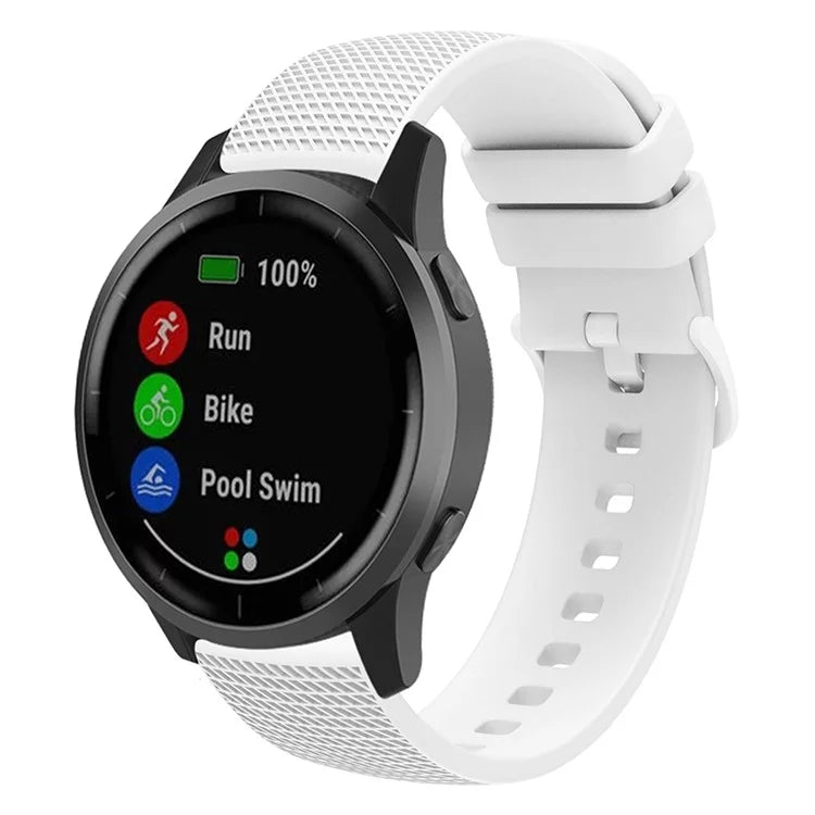 For Samsung Gear S3 / Huami Amazfit Pace Silicone Watch Band Plaid Pattern 22mm Straps