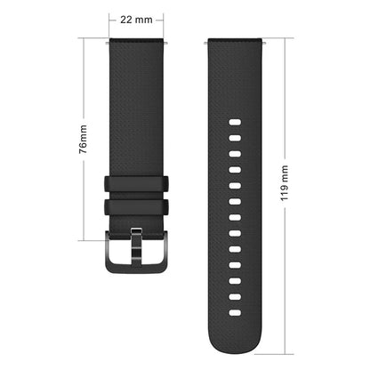 For Samsung Gear S3 / Huami Amazfit Pace Silicone Watch Band Plaid Pattern 22mm Straps