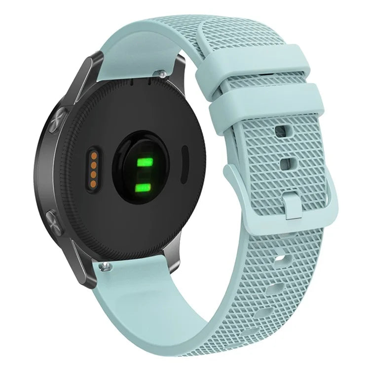 For Samsung Gear S3 / Huami Amazfit Pace Silicone Watch Band Plaid Pattern 22mm Straps