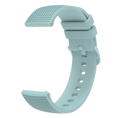 For Samsung Gear S3 / Huami Amazfit Pace Silicone Watch Band Plaid Pattern 22mm Straps