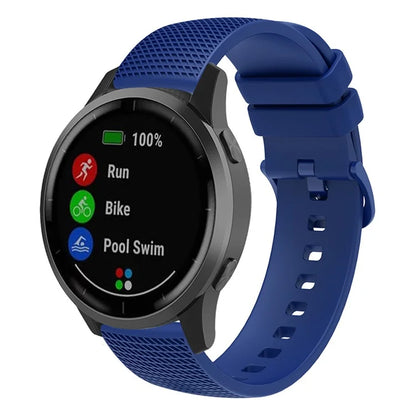 For Samsung Gear S3 / Huami Amazfit Pace Silicone Watch Band Plaid Pattern 22mm Straps