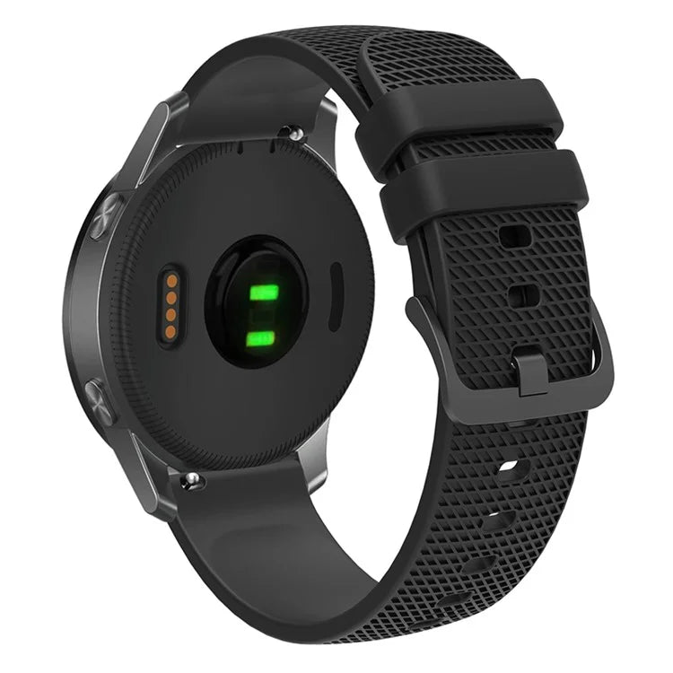 For Samsung Gear S3 / Huami Amazfit Pace Silicone Watch Band Plaid Pattern 22mm Straps