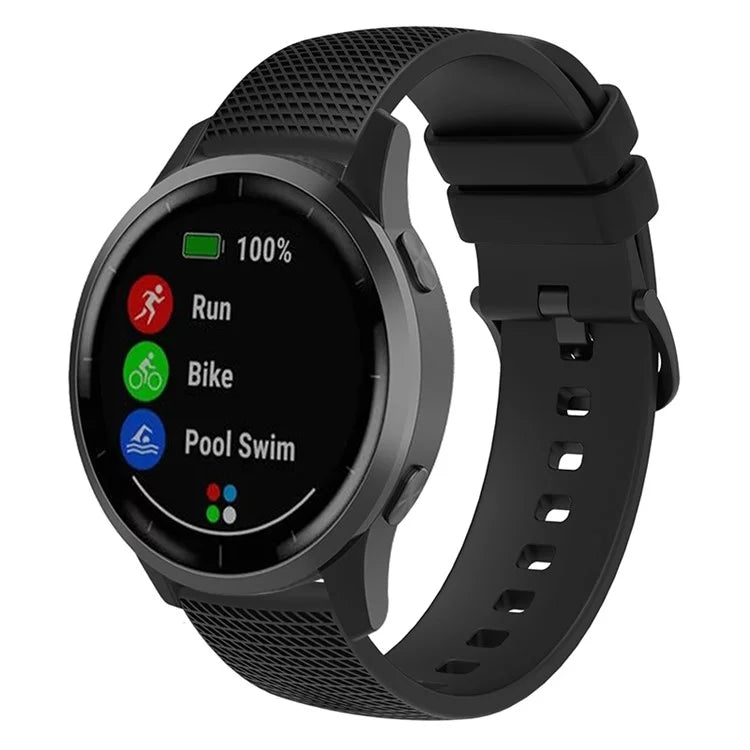 For Samsung Gear S3 / Huami Amazfit Pace Silicone Watch Band Plaid Pattern 22mm Straps
