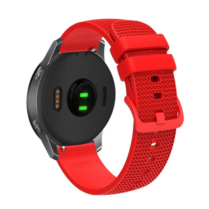 For Samsung Gear S3 / Huami Amazfit Pace Silicone Watch Band Plaid Pattern 22mm Straps