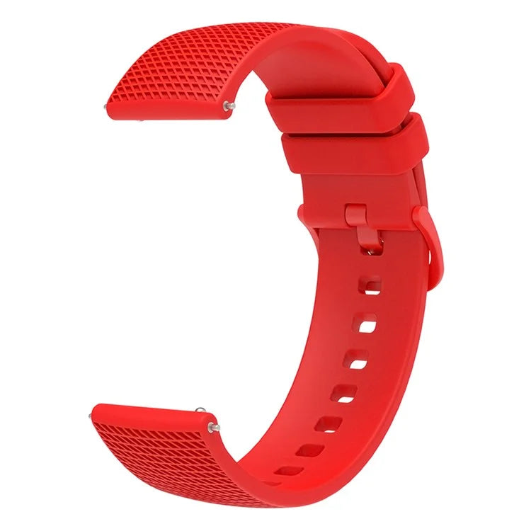 For Samsung Gear S3 / Huami Amazfit Pace Silicone Watch Band Plaid Pattern 22mm Straps