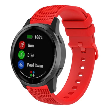 For Samsung Gear S3 / Huami Amazfit Pace Silicone Watch Band Plaid Pattern 22mm Straps
