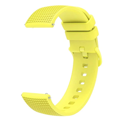 For Samsung Gear S3 / Huami Amazfit Pace Silicone Watch Band Plaid Pattern 22mm Straps