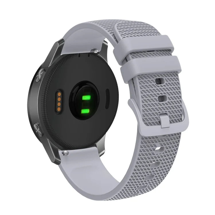 For Samsung Gear S3 / Huami Amazfit Pace Silicone Watch Band Plaid Pattern 22mm Straps