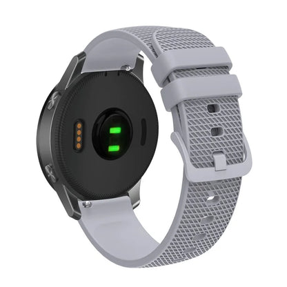 For Samsung Gear S3 / Huami Amazfit Pace Silicone Watch Band Plaid Pattern 22mm Straps