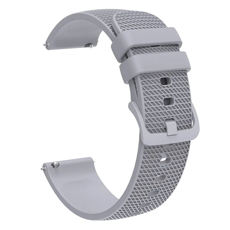 For Samsung Gear S3 / Huami Amazfit Pace Silicone Watch Band Plaid Pattern 22mm Straps