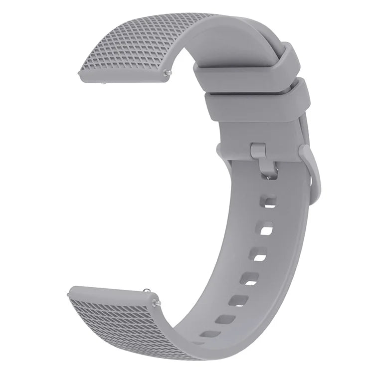 For Samsung Gear S3 / Huami Amazfit Pace Silicone Watch Band Plaid Pattern 22mm Straps