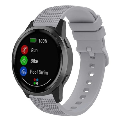 For Samsung Gear S3 / Huami Amazfit Pace Silicone Watch Band Plaid Pattern 22mm Straps