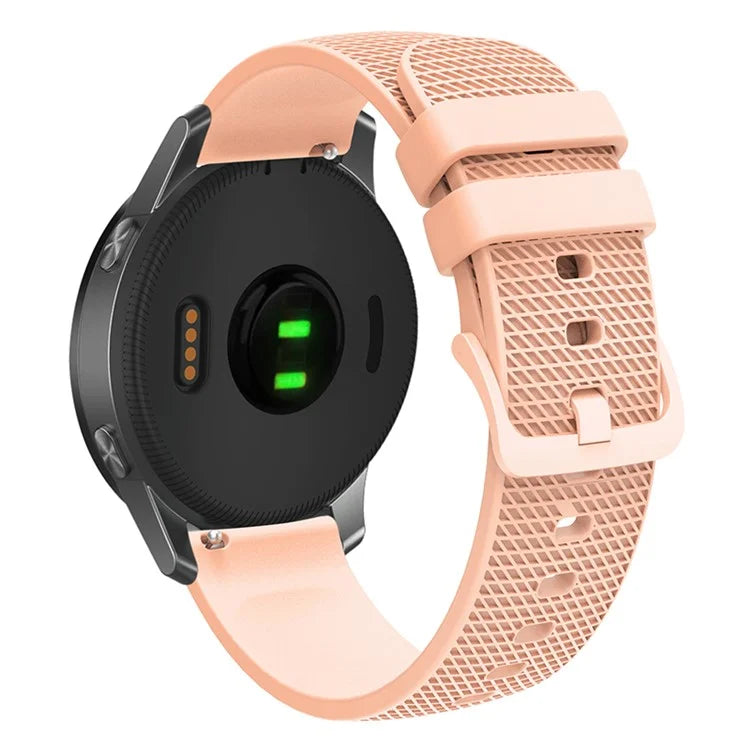 For Samsung Gear S3 / Huami Amazfit Pace Silicone Watch Band Plaid Pattern 22mm Straps