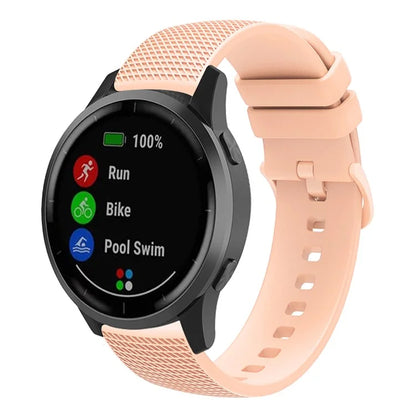 For Samsung Gear S3 / Huami Amazfit Pace Silicone Watch Band Plaid Pattern 22mm Straps