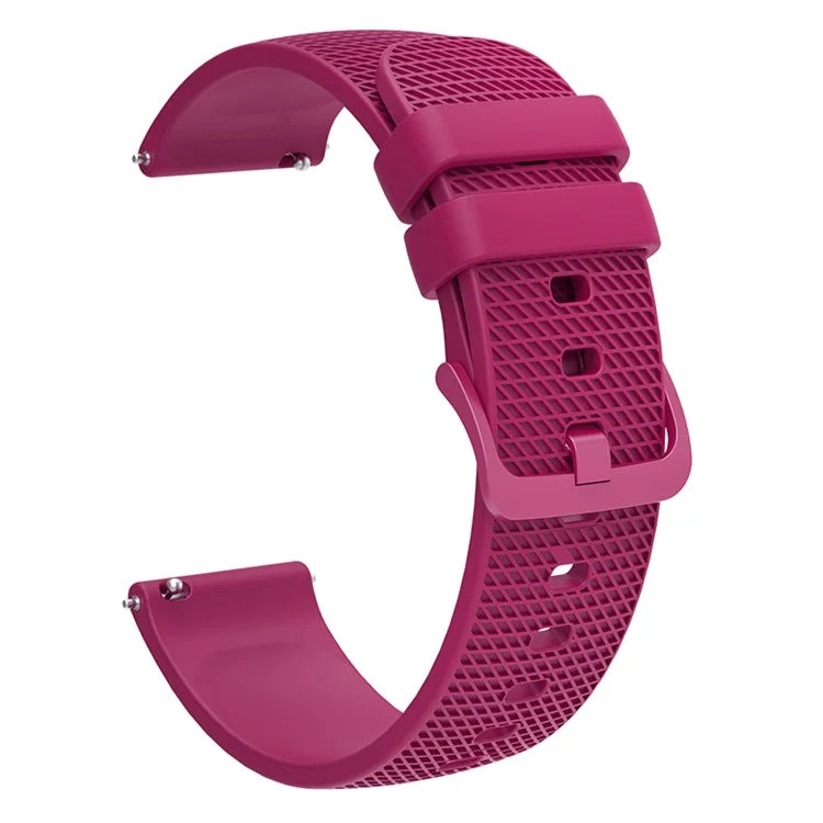 For Samsung Gear S3 / Huami Amazfit Pace Silicone Watch Band Plaid Pattern 22mm Straps