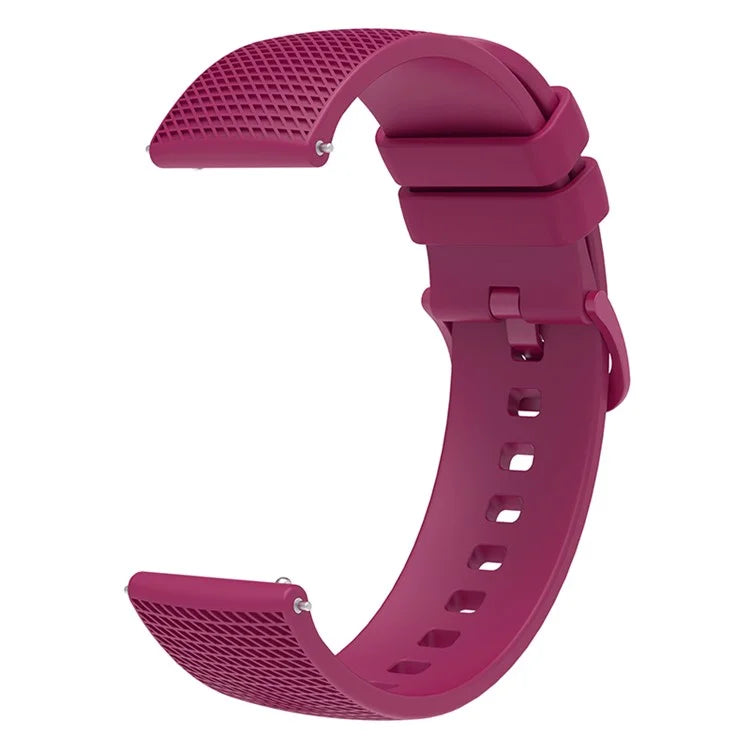 For Samsung Gear S3 / Huami Amazfit Pace Silicone Watch Band Plaid Pattern 22mm Straps