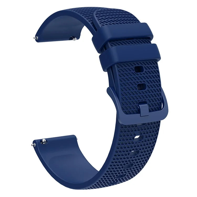 For Garmin Venu 3S / Forerunner 265S Watch Strap 18mm Plaid Pattern Silicone Band