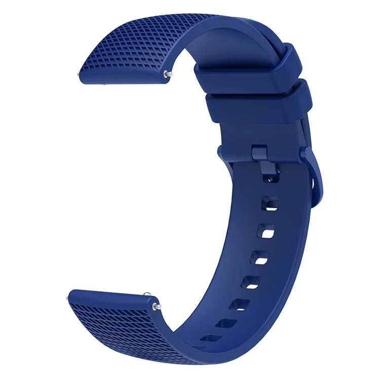 For Garmin Venu 3S / Forerunner 265S Watch Strap 18mm Plaid Pattern Silicone Band