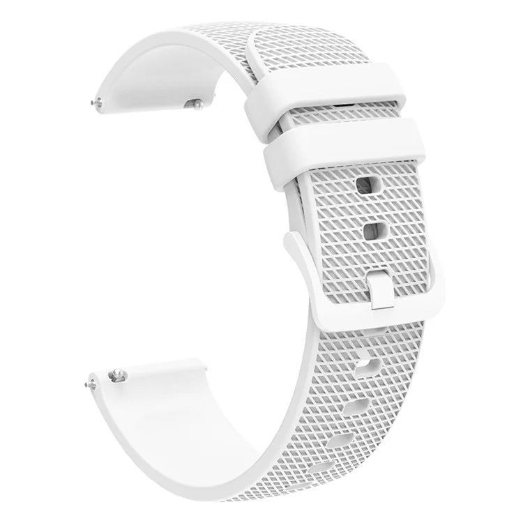 For Garmin Venu 3S / Forerunner 265S Watch Strap 18mm Plaid Pattern Silicone Band