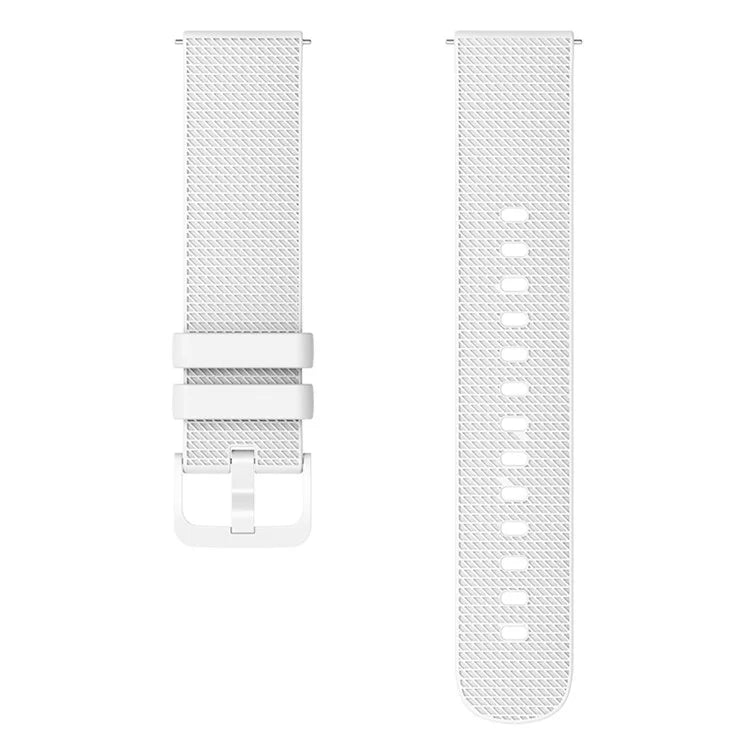 For Garmin Venu 3S / Forerunner 265S Watch Strap 18mm Plaid Pattern Silicone Band