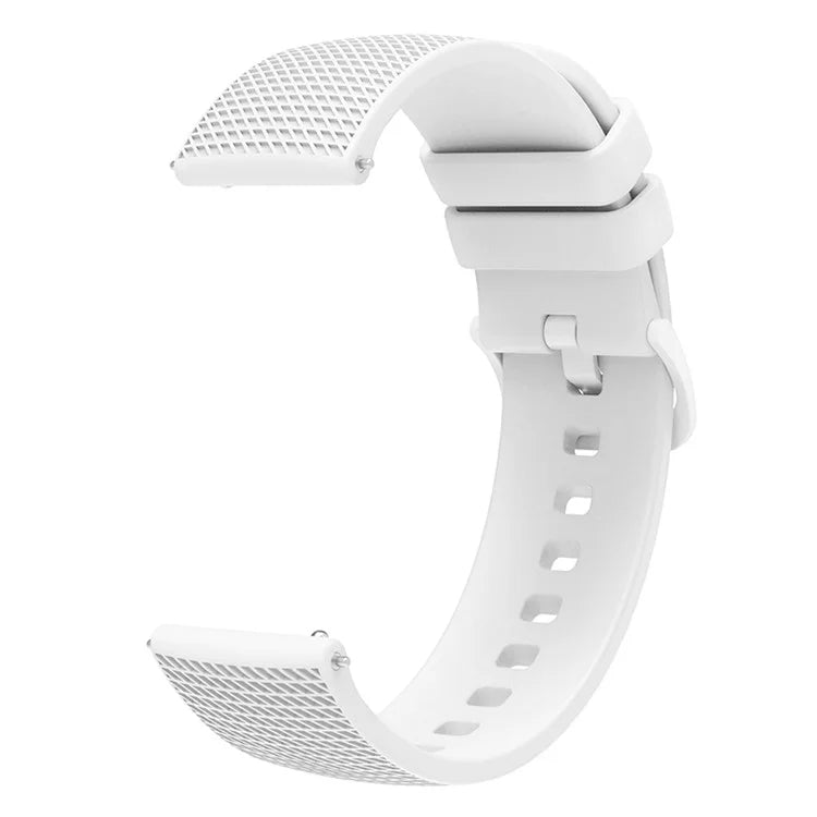 For Garmin Venu 3S / Forerunner 265S Watch Strap 18mm Plaid Pattern Silicone Band