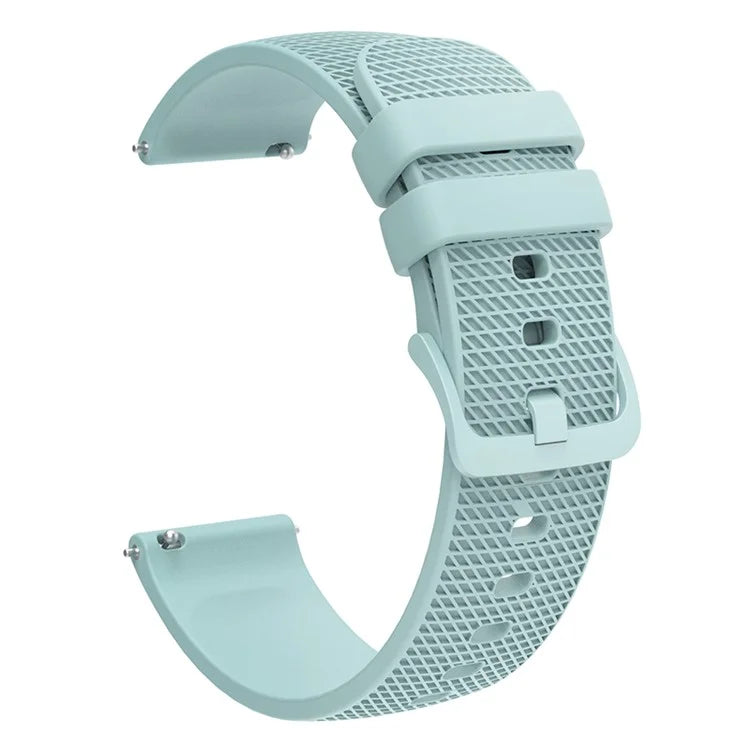 For Garmin Venu 3S / Forerunner 265S Watch Strap 18mm Plaid Pattern Silicone Band