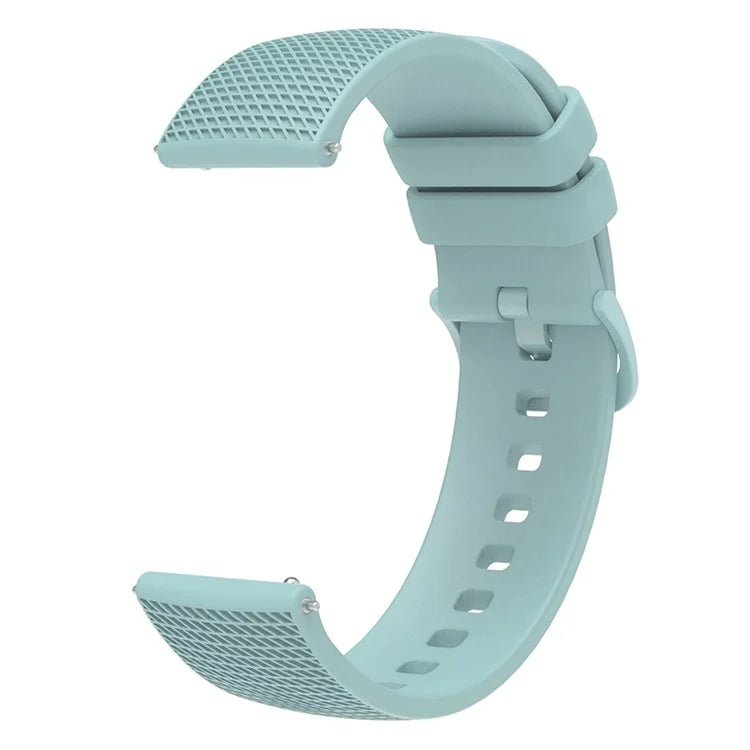 For Garmin Venu 3S / Forerunner 265S Watch Strap 18mm Plaid Pattern Silicone Band