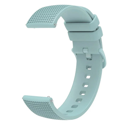 For Garmin Venu 3S / Forerunner 265S Watch Strap 18mm Plaid Pattern Silicone Band
