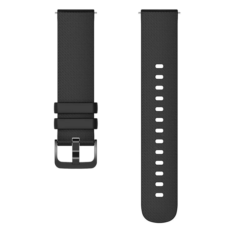For Garmin Venu 3S / Forerunner 265S Watch Strap 18mm Plaid Pattern Silicone Band