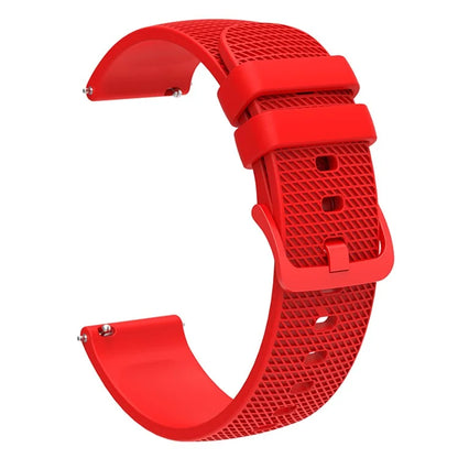 For Garmin Venu 3S / Forerunner 265S Watch Strap 18mm Plaid Pattern Silicone Band