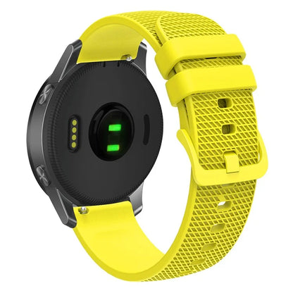 For Garmin Venu 3S / Forerunner 265S Watch Strap 18mm Plaid Pattern Silicone Band