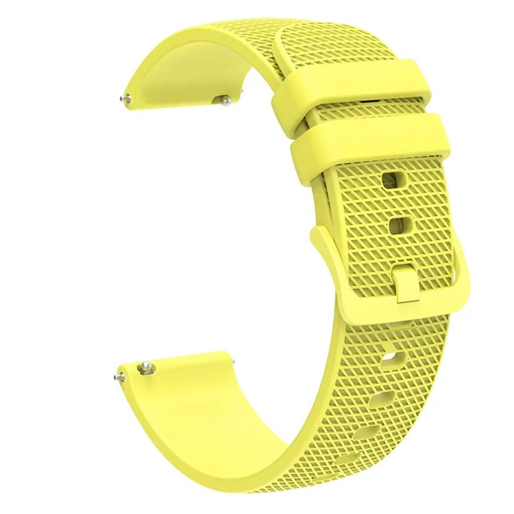 For Garmin Venu 3S / Forerunner 265S Watch Strap 18mm Plaid Pattern Silicone Band