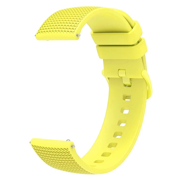 For Garmin Venu 3S / Forerunner 265S Watch Strap 18mm Plaid Pattern Silicone Band