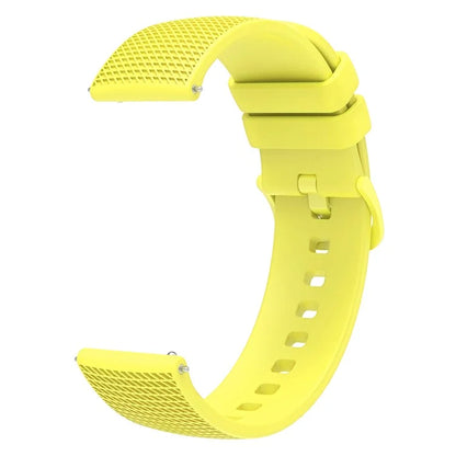 For Garmin Venu 3S / Forerunner 265S Watch Strap 18mm Plaid Pattern Silicone Band