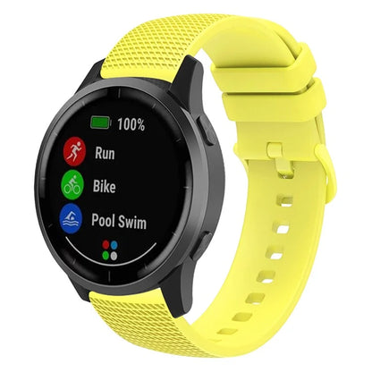 For Garmin Venu 3S / Forerunner 265S Watch Strap 18mm Plaid Pattern Silicone Band