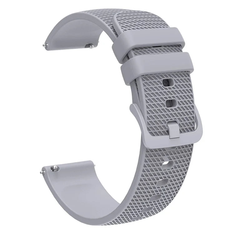 For Garmin Venu 3S / Forerunner 265S Watch Strap 18mm Plaid Pattern Silicone Band