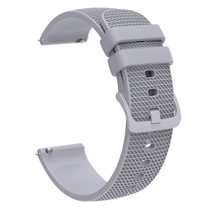 For Garmin Venu 3S / Forerunner 265S Watch Strap 18mm Plaid Pattern Silicone Band
