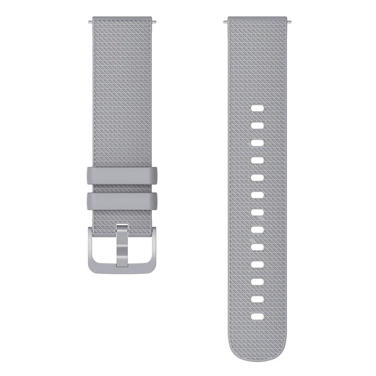 For Garmin Venu 3S / Forerunner 265S Watch Strap 18mm Plaid Pattern Silicone Band