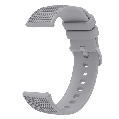 For Garmin Venu 3S / Forerunner 265S Watch Strap 18mm Plaid Pattern Silicone Band