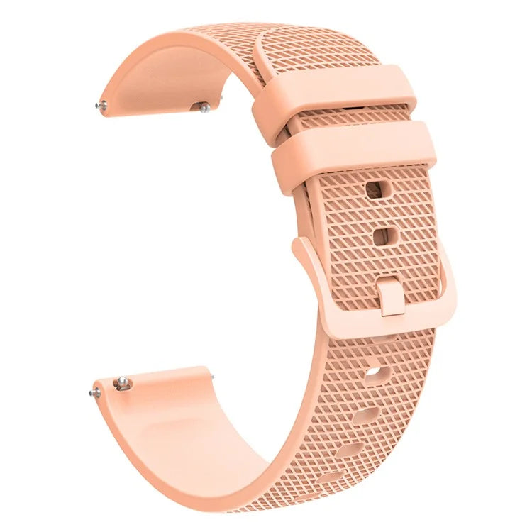 For Garmin Venu 3S / Forerunner 265S Watch Strap 18mm Plaid Pattern Silicone Band