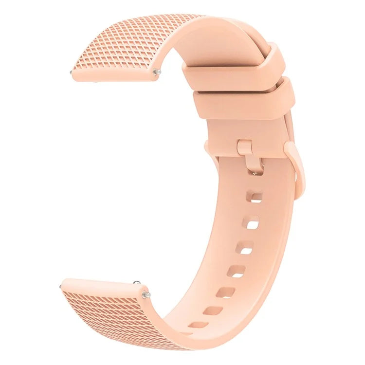 For Garmin Venu 3S / Forerunner 265S Watch Strap 18mm Plaid Pattern Silicone Band
