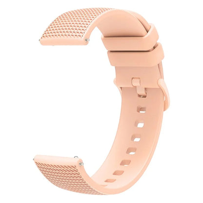 For Garmin Venu 3S / Forerunner 265S Watch Strap 18mm Plaid Pattern Silicone Band