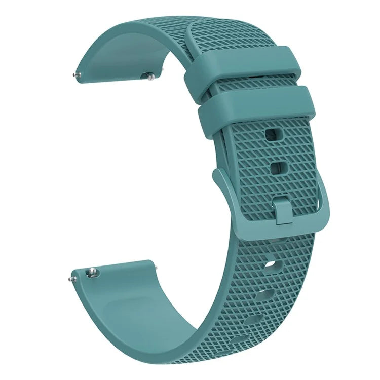 For Garmin Venu 3S / Forerunner 265S Watch Strap 18mm Plaid Pattern Silicone Band