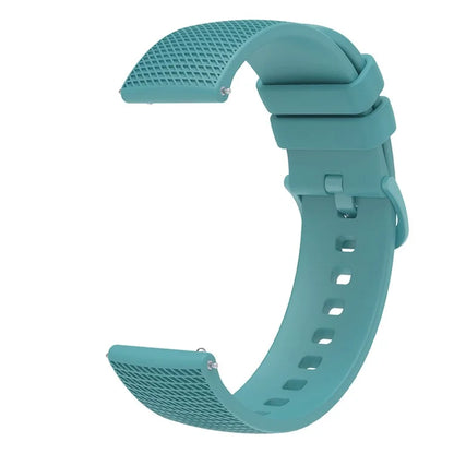 For Garmin Venu 3S / Forerunner 265S Watch Strap 18mm Plaid Pattern Silicone Band